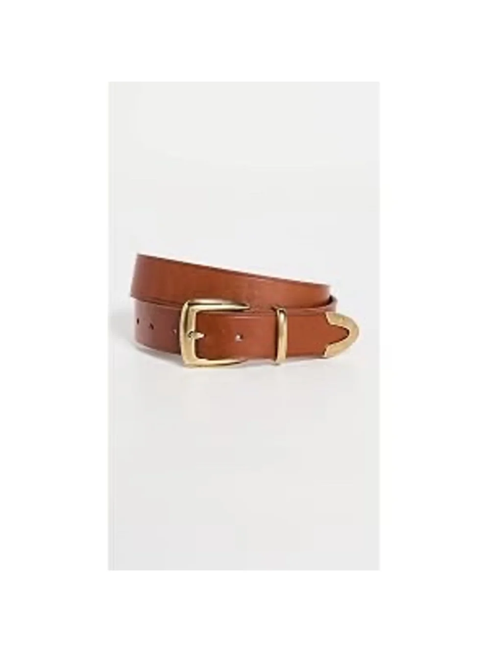 NWT Madewell Western Chunky Buckle Belt English Saddle XL